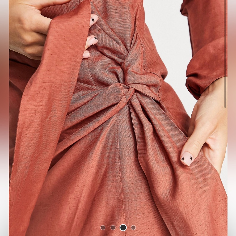 ASOS long sleeve maxi dress with wrap skirt - Picture 4 of 4